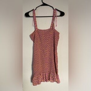 Super cute, very stretchy, mini dress from Zara. Size L but it does run short!